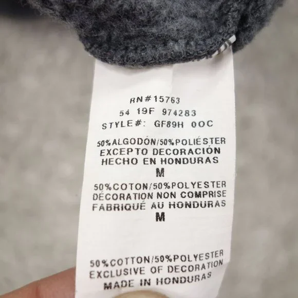 Champion Hoodie Mens Medium Grey Long Sleeve Drawstring Pullover Fleece Logo - Picture 5 of 9